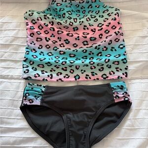 Cat & Jack Pink and Blue Leopard Bikini Set